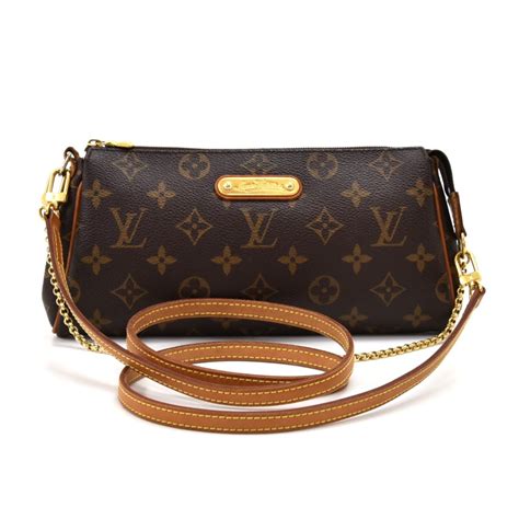 lv eva monogram clutch|louis vuitton small monogram bag.